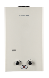 SUPERFLAME SF0420 Т 10L Белый (с дисплеем) полу ТУРБО (+дымоход 630х60мм)